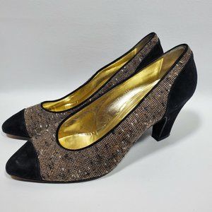 Escada Vintage Heels Size 8 A Multi-color Preowned